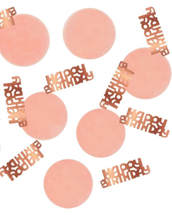Pink &amp; Rose Gold Happy Birthday Confetti (25g)