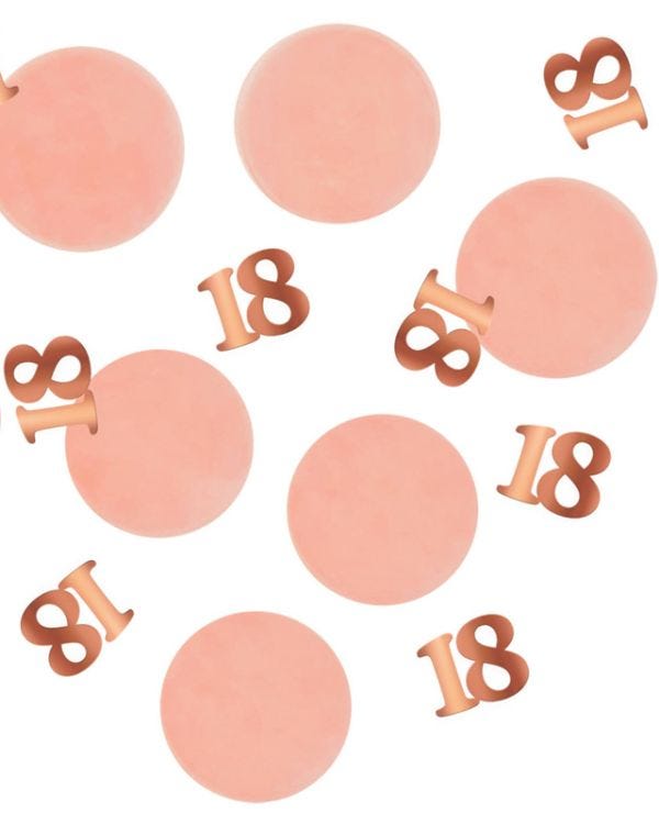 Pink &amp; Rose Gold 18 Confetti (25g)