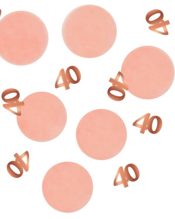 Pink &amp; Rose Gold 40 Confetti (25g)