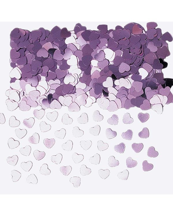 Pink Metallic Hearts Confetti - 14g