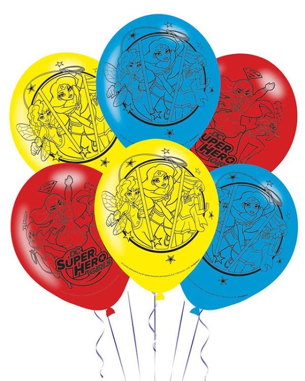 DC Super Hero Girls Balloon - 11&quot; Latex (6pk)