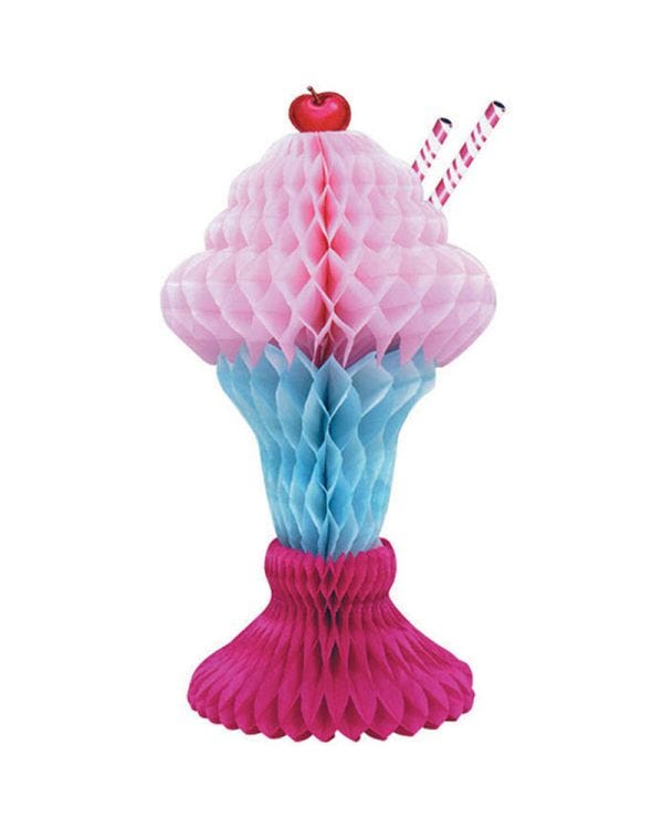 Ice Cream Sundae Honeycomb Table Centrepiece - 36cm