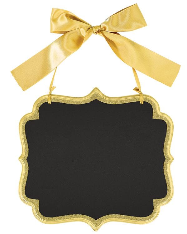 Large Gold Glitter Marquee MDF Sign