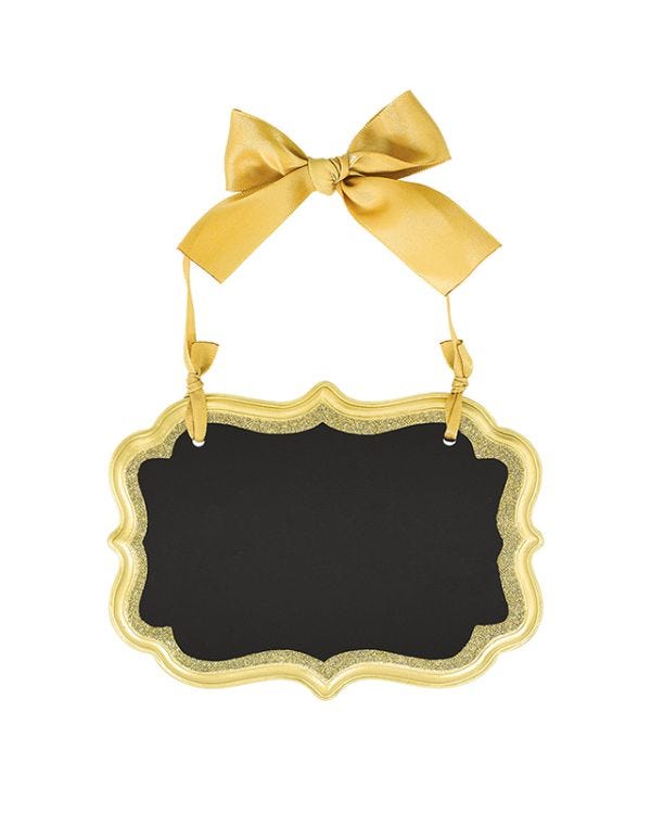 Small Gold Glitter MDF Easel Sign