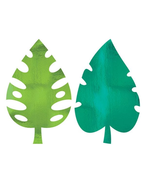 Giant Foil Palm Leaves - 40cm (8pk)