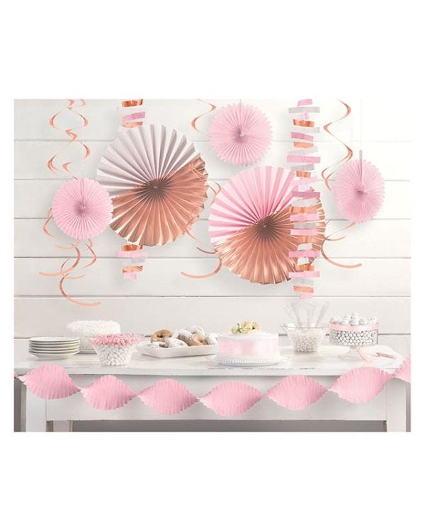 Rose Gold Blush Decoration Kit (14pcs)