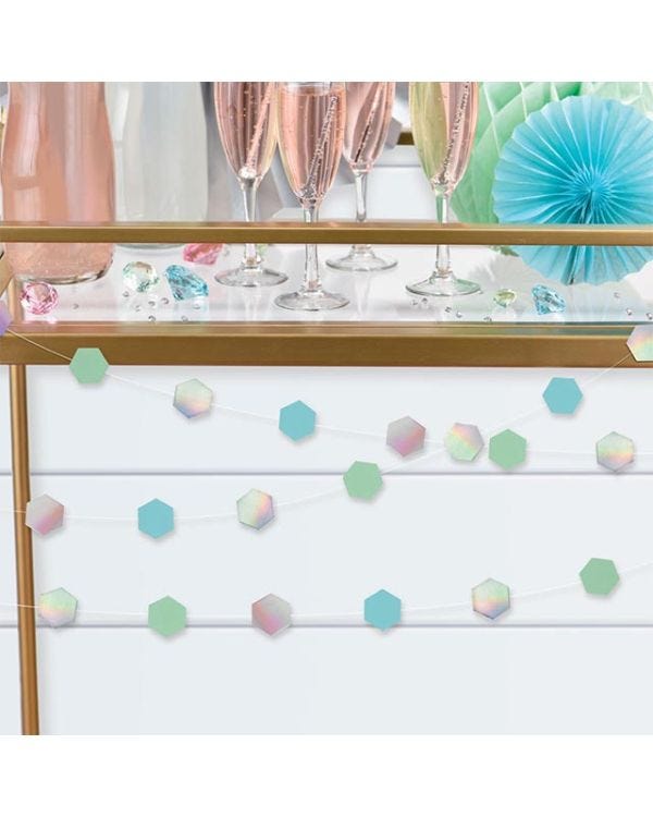 Shimmering Party Iridescent Mini Garlands - 2.13m (6pk)