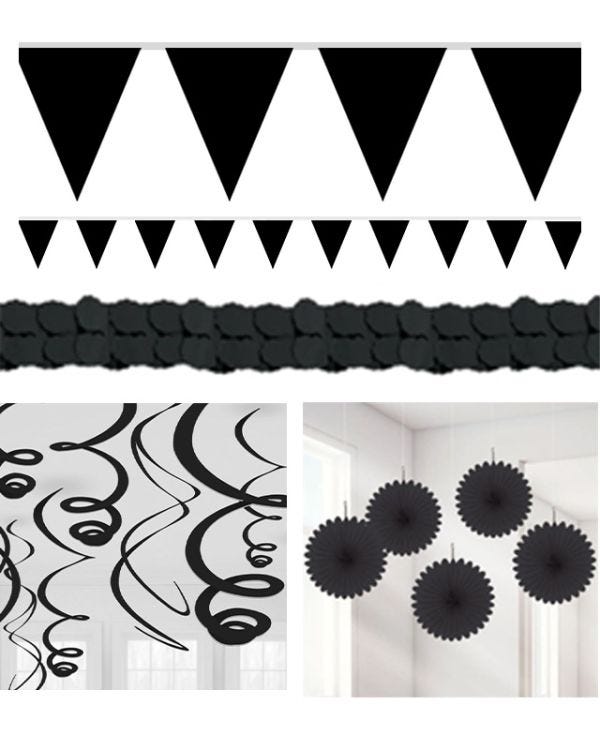 Black Party Decorating Kit