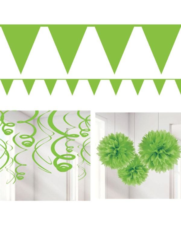 Green Pom Pom Party Decorating Kit