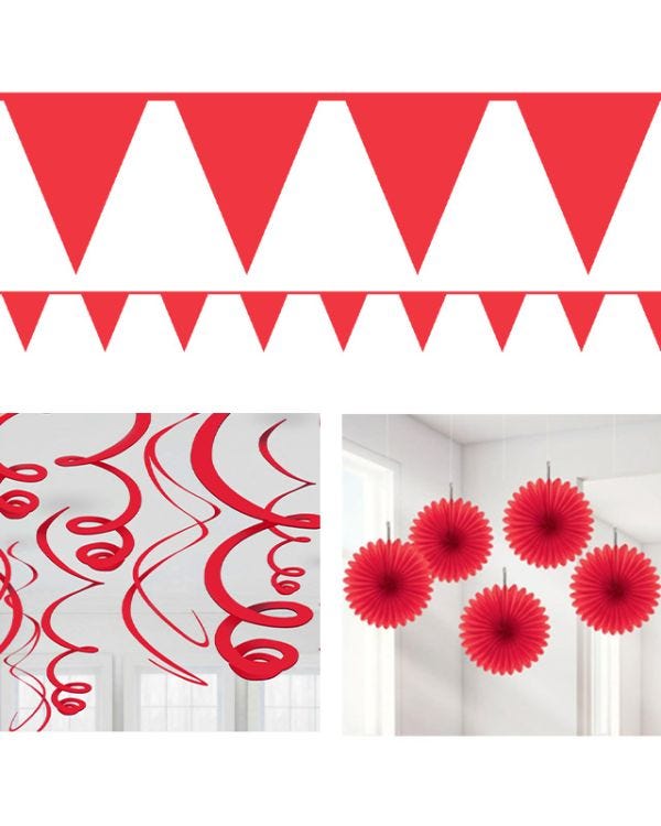 Red Party Decorating Kit