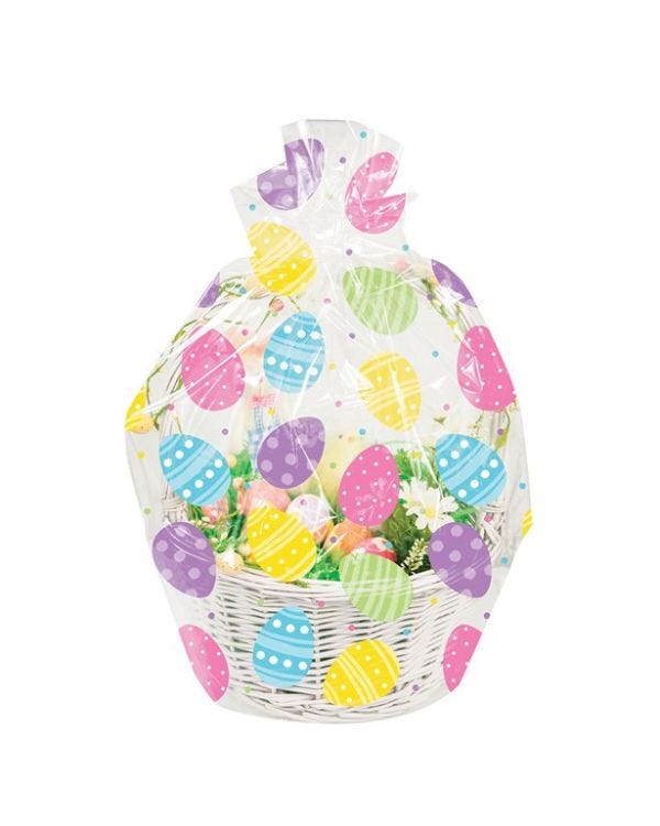 Easter Eggs Cello Basket Bag 61cm x 63cm
