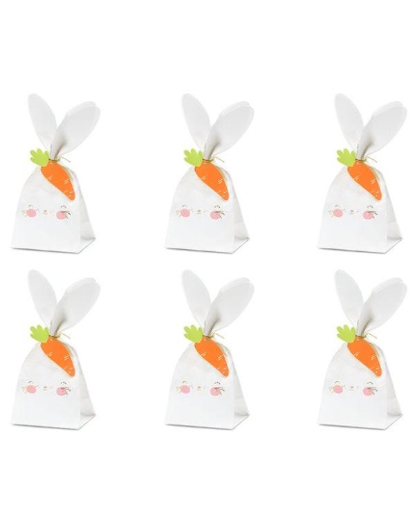 Bunny Rabbit Treat Bags with Tags (6pk)