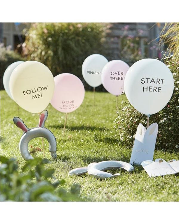 Egg Hunt Balloon Signs