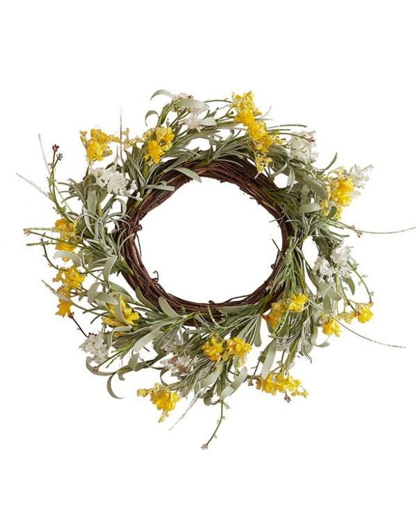 Spring Blossom Yellow Wreath