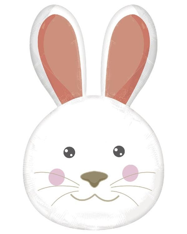 Bunny Head Shaped Balloon - 17&quot; x 29&quot; Foil