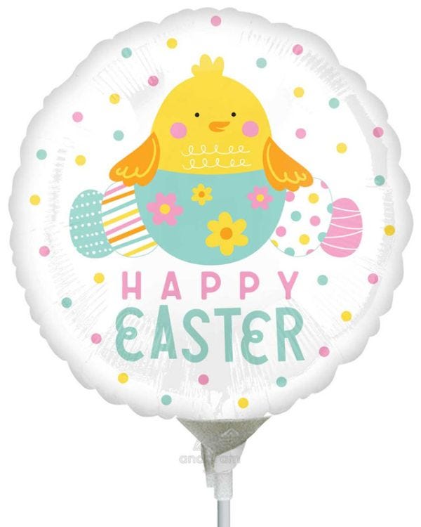 Happy Easter Mini Airfilled Balloon - 9&quot; Foil