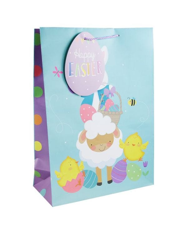 Easter Cute Egg Hunt XL Gift Bag &amp; Tag