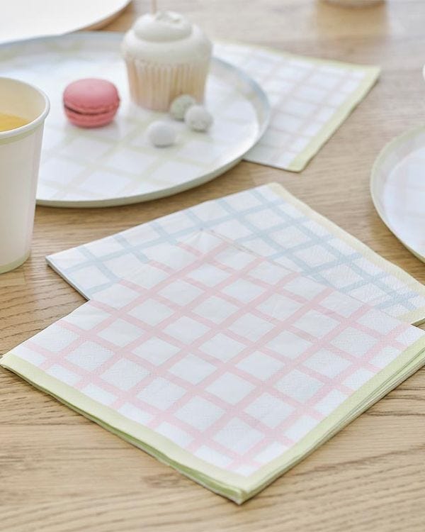Easter Check Paper Napkins (16pk)