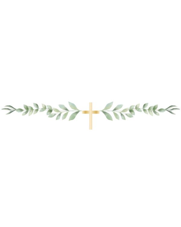 Botanical Celebration Cross Paper Garland - 1m
