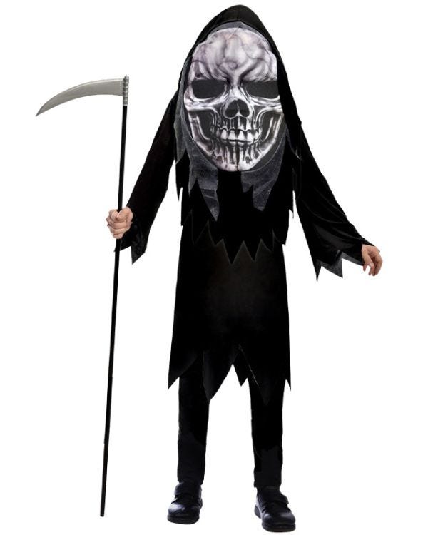 Grim Reaper Big Head - Child Costume