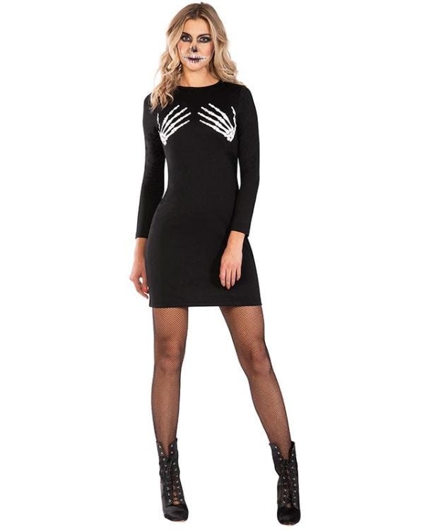 Skeleton Hand Dress - Adult Costume