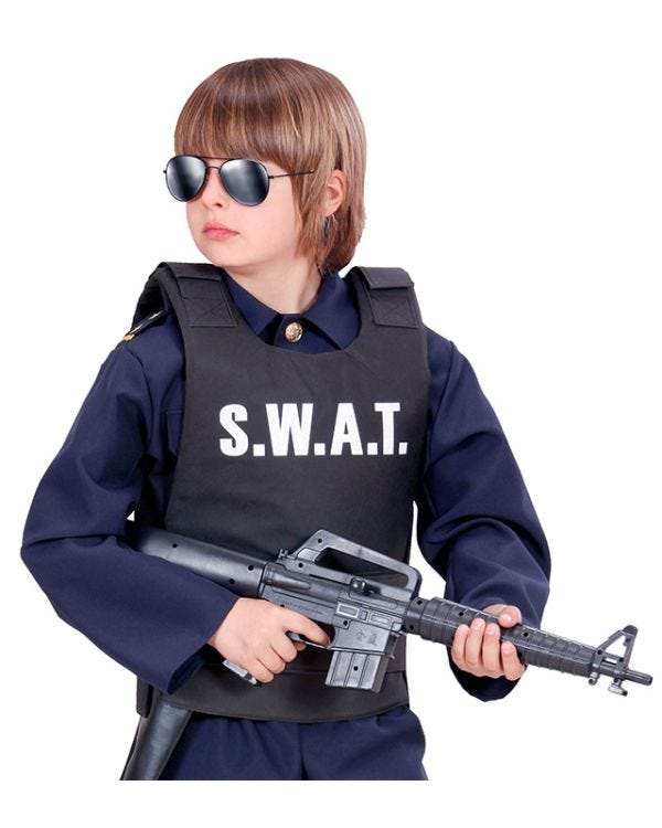 Black SWAT Child Vest - One Size