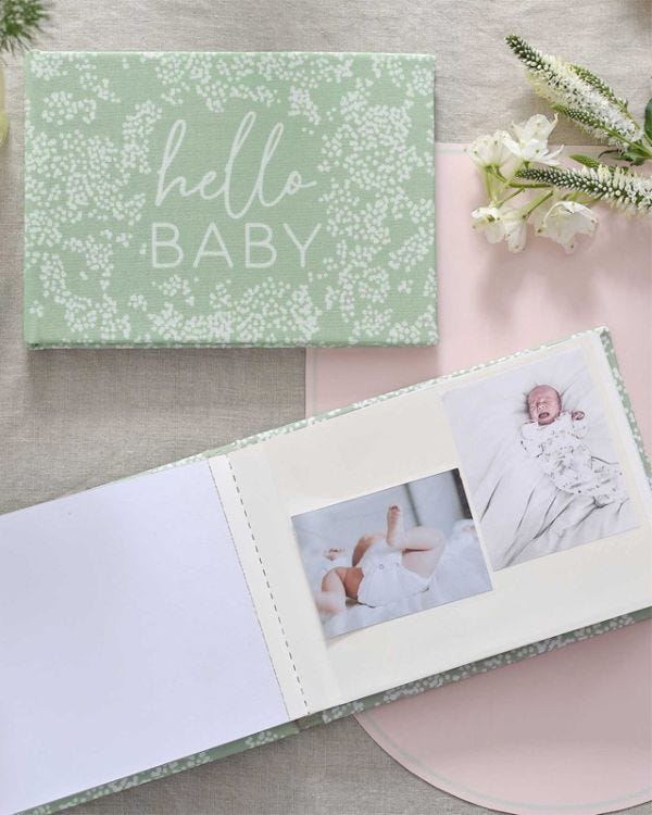 Floral Baby Fabric &#039;Hello Baby&#039; Photo Album