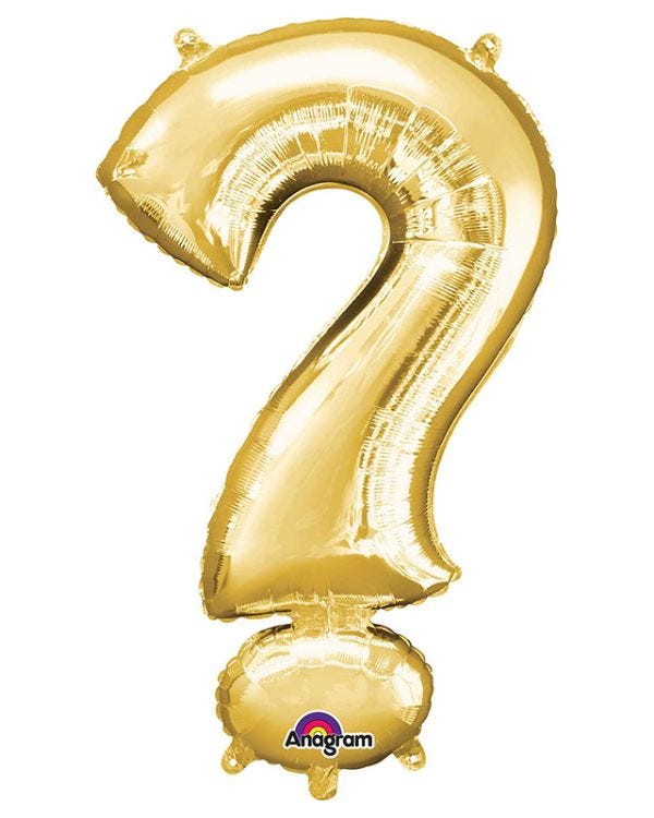 Gold Letter ? Balloon - 34&quot; Foil