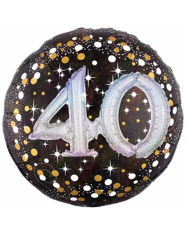 Sparkling Celebration 40th Birthday 3D Balloon - 32&quot; Foil