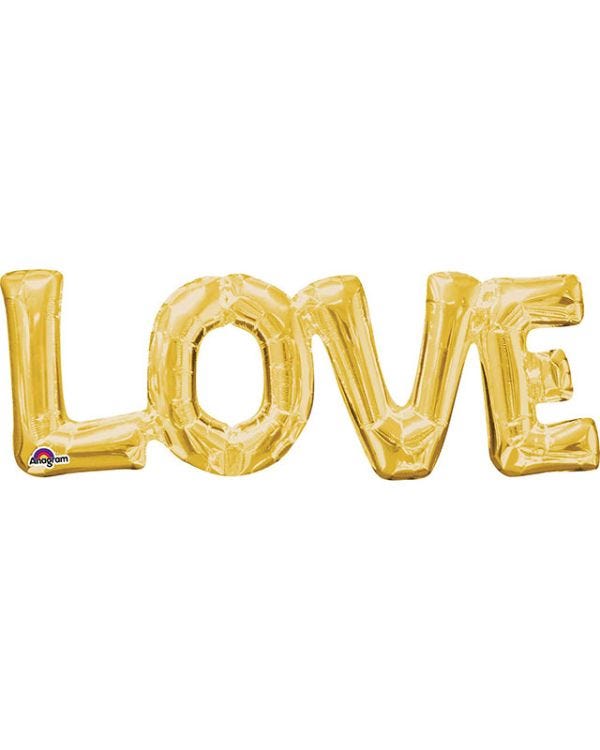 Love Gold Foil Phrase Balloon - 25&quot;