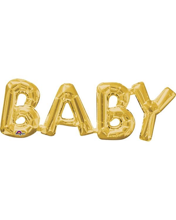 Baby Gold Foil Phrase Balloon 9&quot; Foil