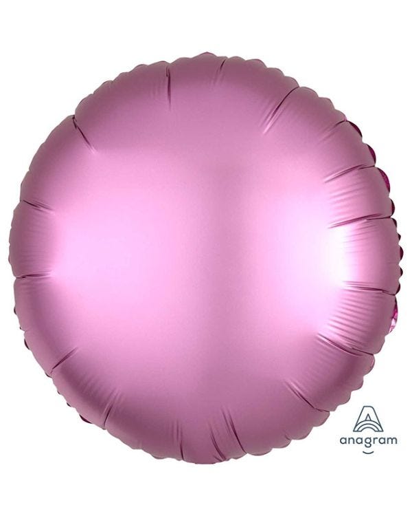 Flamingo Satin Luxe Circle Foil Balloon - 18&quot; Unpackaged