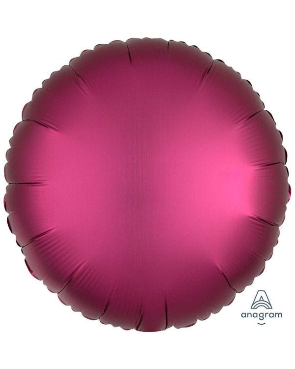 Pomegranate Satin Luxe Circle Foil Balloon - 18&quot; Unpackaged