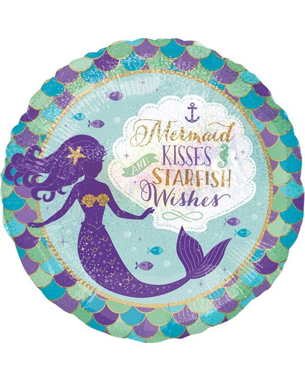 Mermaid Wishes Balloon - 18&quot; Foil