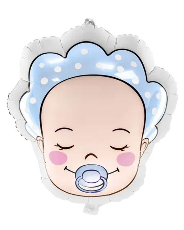 Baby Boy Face Balloon - 18&quot; Foil