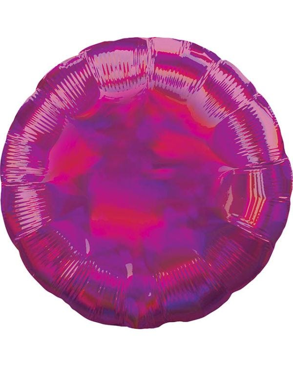 Iridescent Magenta Round Balloon - 18&quot; Foil
