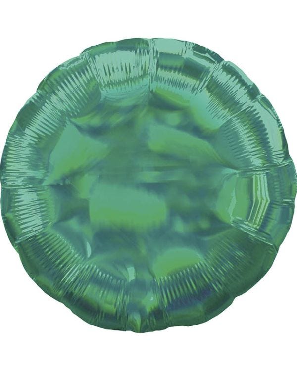 Iridescent Green Round Balloon - 18&quot; Foil