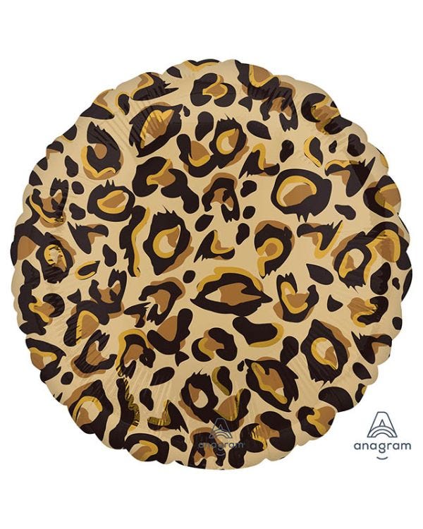 Leopard Print Round Balloon - 18&quot; Foil