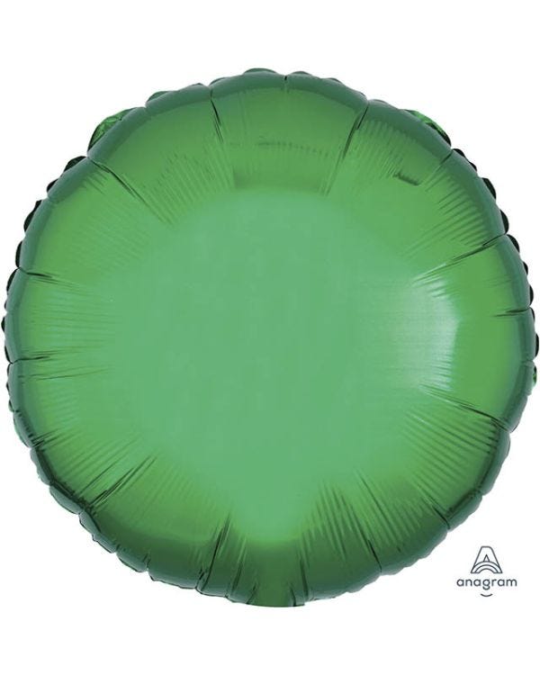 Metallic Green Round Balloon - 18&quot; Foil