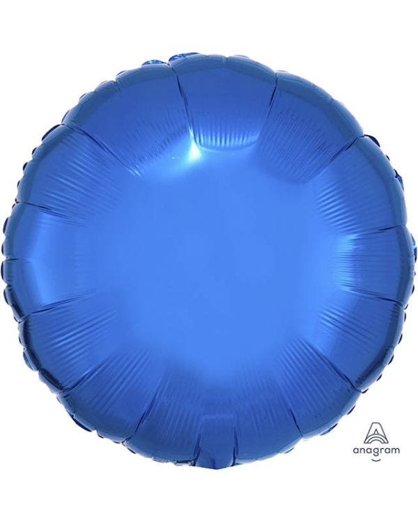 Metallic Blue Round Balloon - 18&quot; Foil