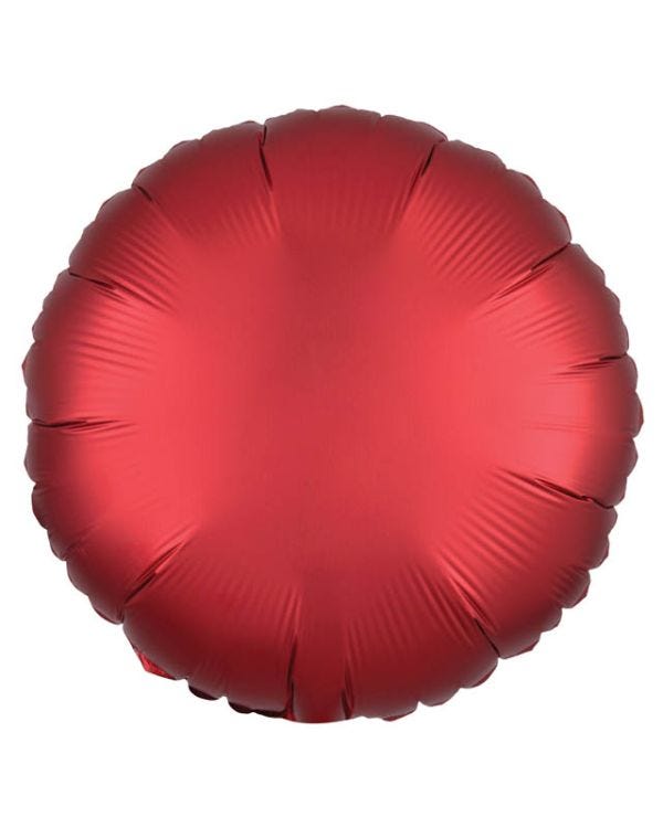 Satin Sangria Red Round Balloon - 18&quot; Foil