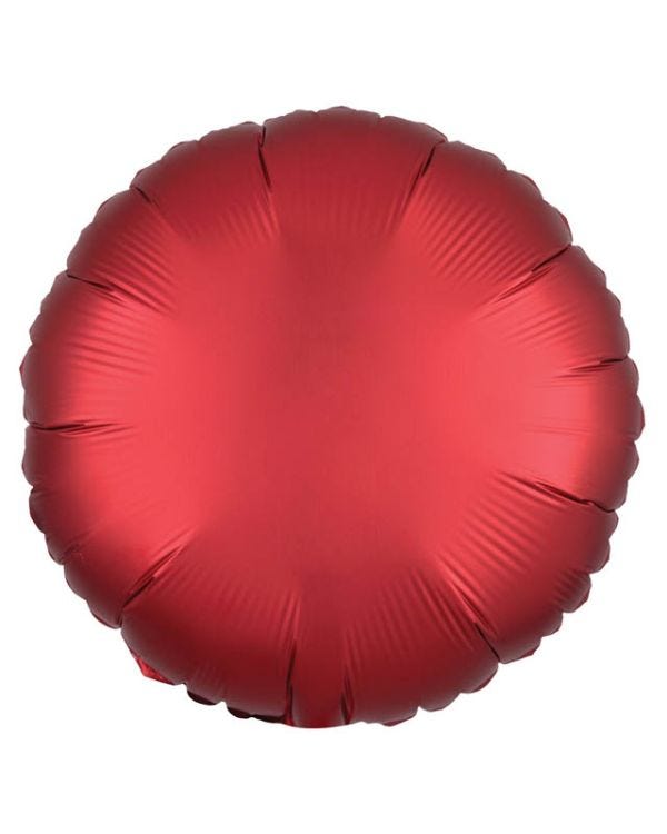 Satin Sangria Red Round Foil Balloon - 18&quot; Foil - Unpackaged