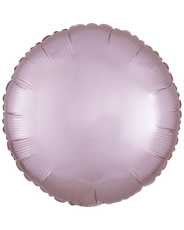 Satin Luxe Pastel Pink Round Balloon - 18&quot; Foill