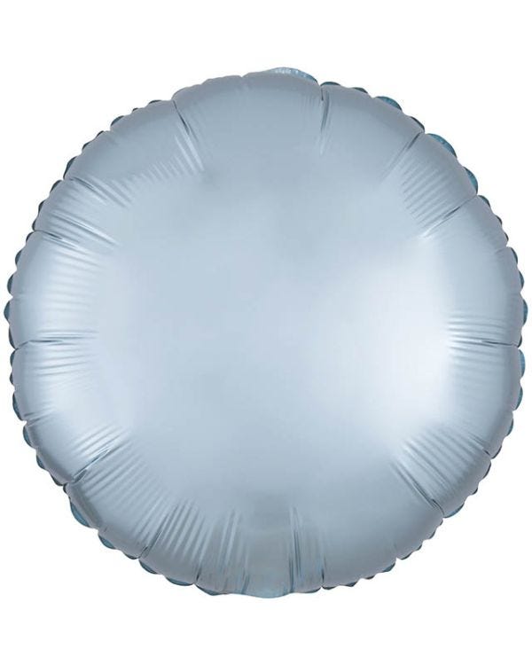 Satin Luxe Pastel Blue Round Balloon - 18&quot; Foil