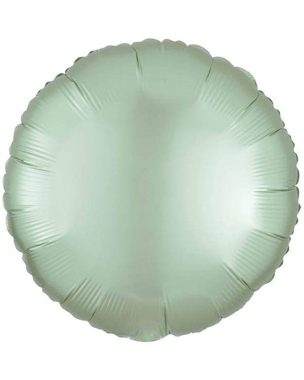 Satin Mint Green Round Foil Balloon - 18&quot; Foil - Unpackaged