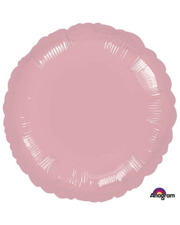 Metallic Pearl Pastel Pink Round Balloon - 18&quot; Foil