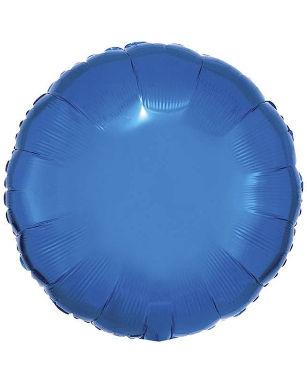Metallic Blue Round Foil Balloon - 18&quot; Foil