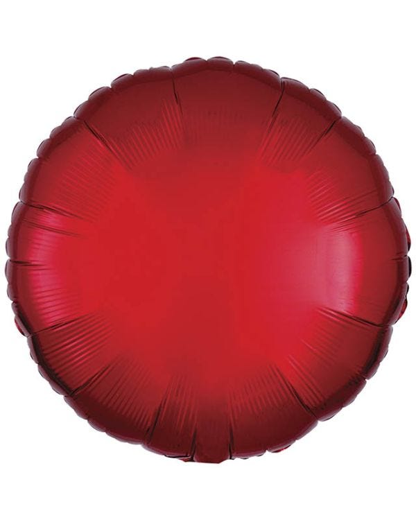 Metallic Red Round Foil Balloon - 18&quot; Foil