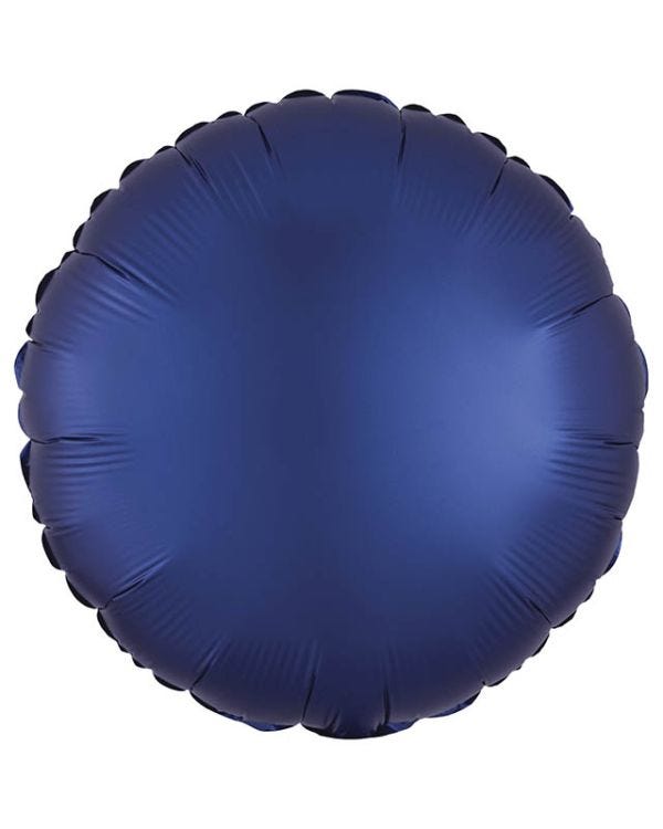 Silk Lustre Navy Blue Round Balloon - 18&quot; Foil