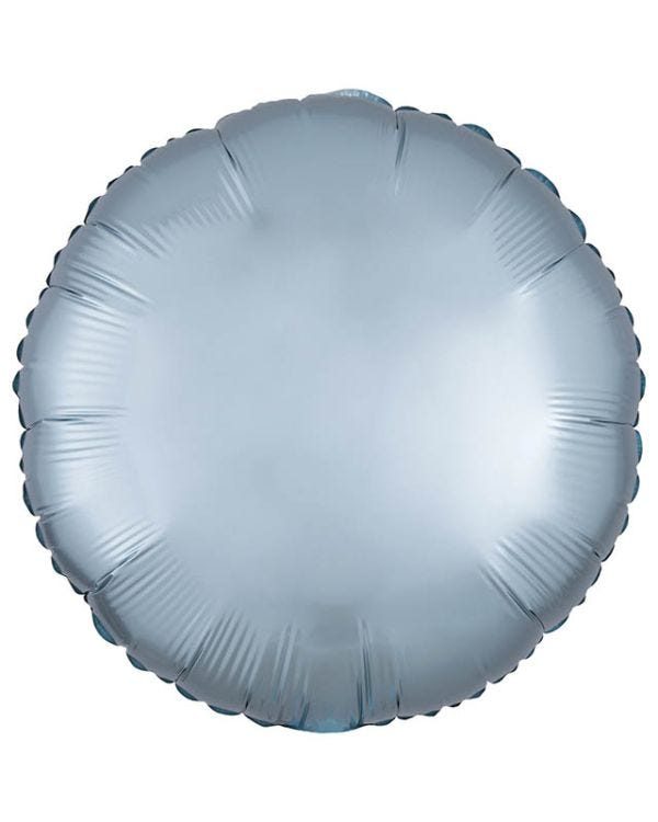 Silk Lustre Pastel Blue Round Balloon - 18&quot; Foil